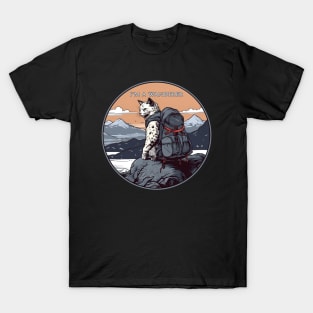 Cat wanderer in the mountains T-Shirt